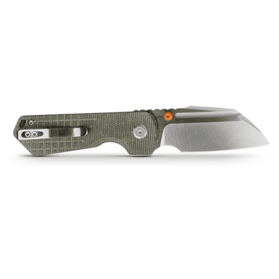 Vosteed Hedgehog S35VN Satin &amp; Brushed,Olive Green Micarta - KNIFESTOCK