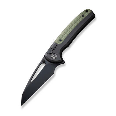 Civivi Sentinel Strike Black Aluminum Handle with from Green Frn Integal Spacer Black K110 Blade C22 - KNIFESTOCK