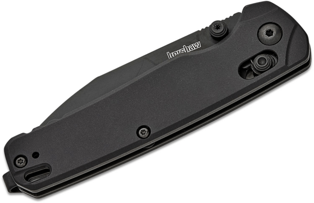 Kershaw Bel Air 6105BLKST Black PVD MagnaCut Serrated, Black Aluminum, pocket knife - KNIFESTOCK