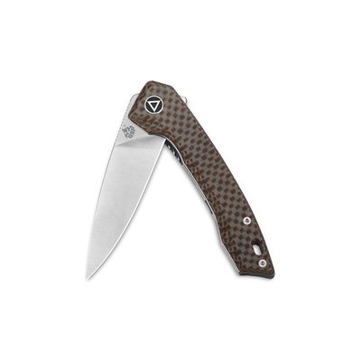 QSP Knife Leopard, Satin 14C28N Blade, Brown Micarta Handle QS135-D - KNIFESTOCK