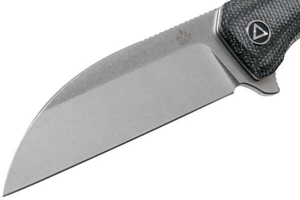 QSP Knife Pelican, Stonewash CPM S35VN Blade, Black Micarta Handle QS118-D1 - KNIFESTOCK