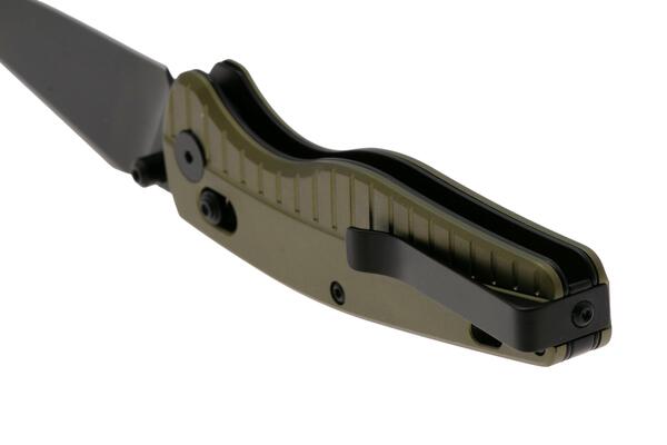QPS Reptile 14C28N, nero, Manico: alluminio verde OD QS165-B2 - KNIFESTOCK