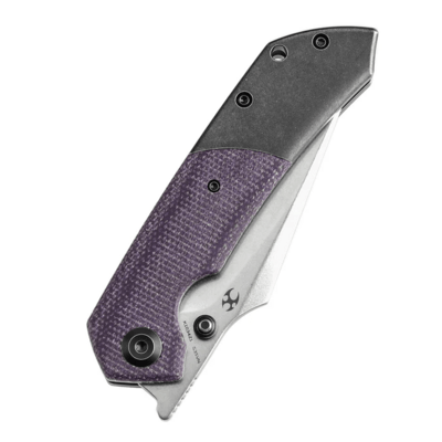 Kansept Fenrir Stonewashed CPM S35VN Blackwash Titanium + Purple Micarta K1034Z1 - KNIFESTOCK