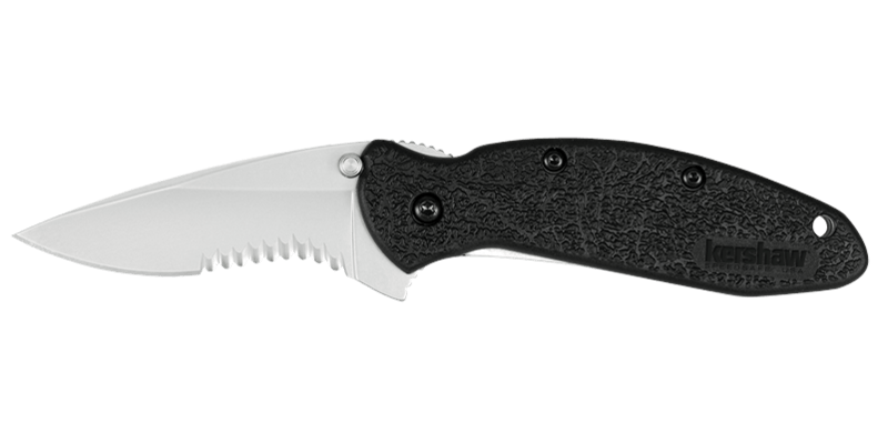 KERSHAW Ken Onion SCALLION Assisted Flipper Knife, Half-serrated K-1620ST - KNIFESTOCK
