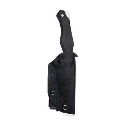 KUBEY Golf Fixed AUS-10 Blade Knife Black G-10 Handle with Kydex Sheath KU230C - KNIFESTOCK