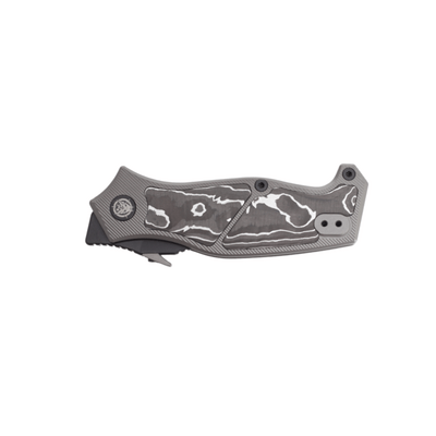 DC BLADES VENDETTA DLC, Silver Foil Carbon Fiber Inlay - KNIFESTOCK
