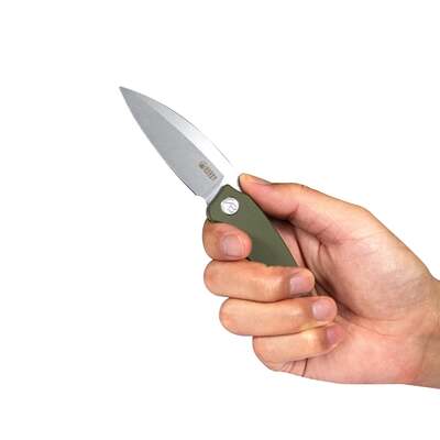 KUBEY Leaf Liner Lock Front Flipper Folding Knife Green G10 Handle KU333E - KNIFESTOCK