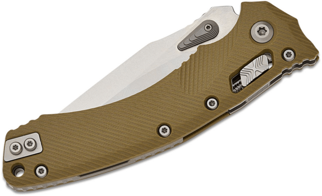 Microtech AMPHIBIAN RAM-LOK STW PART SERR FLUTED OLIVE DRAB G10 137RL-11FLGTOD - KNIFESTOCK