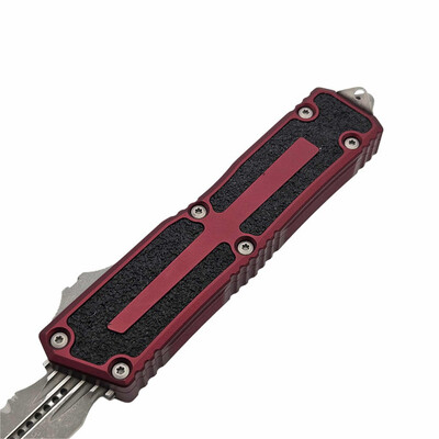 Microtech SCARAB II GEN III D/E APOCALYPTIC FULL SERRATE MERLOT 1280-12APMR - KNIFESTOCK
