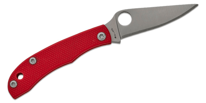 Spyderco HONEYBEE RED G-10 PLAINEDGE - KNIFESTOCK