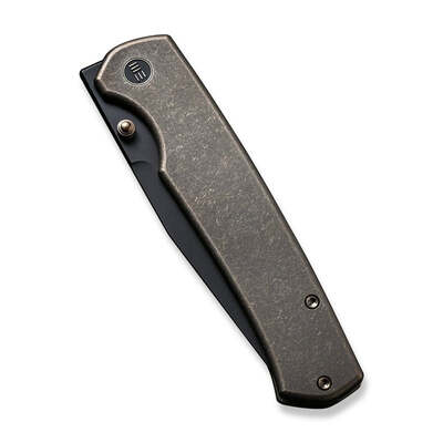 WE EVOKE BRONZE TITANIUM HANDLE Black Stonewashed CPM 20CV BLADE WE21046-2 - KNIFESTOCK