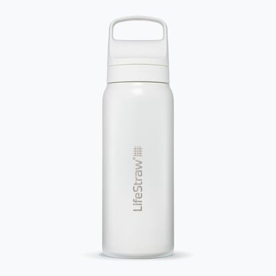 LifeStraw Go 2.0 Stainless Steel Water Filter Bottle 1L White  LGV41SWHWW - KNIFESTOCK