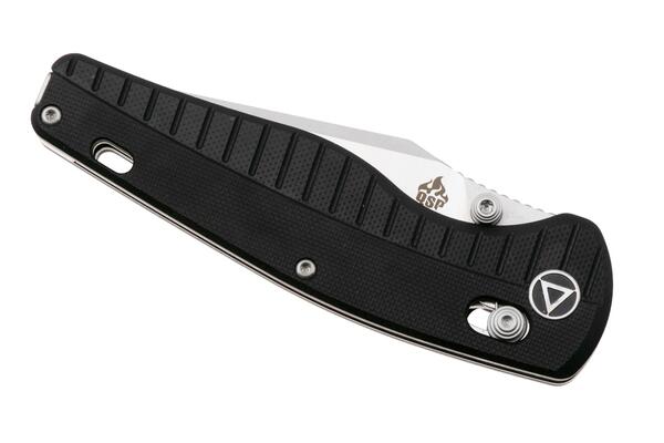QPS Reptile 14C28N, Stonewash-Satin, Griff: Schwarzes G10 QS165-C1 - KNIFESTOCK
