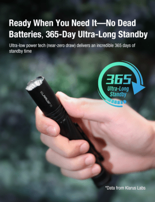 Klarus 2AA EDC Flashlight Multi-Fuel Performance Powerhouse P2 - KNIFESTOCK