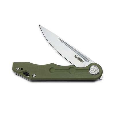 KUBEY Mizo Liner Lock Front Flipper Folding Knife Green G10 Handle KU2101D - KNIFESTOCK