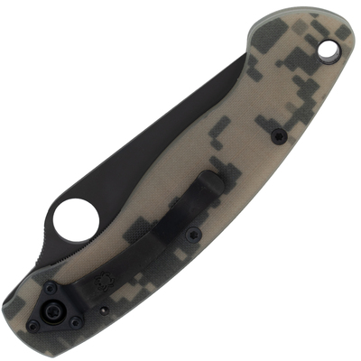 Spyderco Military Model G-10 Camo Black Blade C36GPCMOBK - KNIFESTOCK