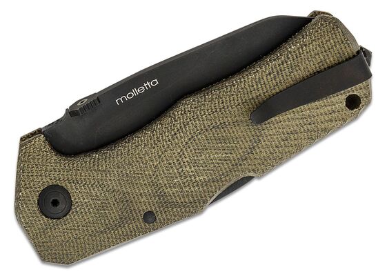 Lionsteel Solid LockBack GREEN Micarta handle Sleipner BLACK Blade IKBS TM1B CVG - KNIFESTOCK