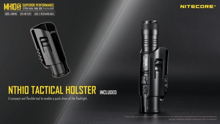 NITECORE MH10S Rechargeable Flashlight 1800 lm - KNIFESTOCK