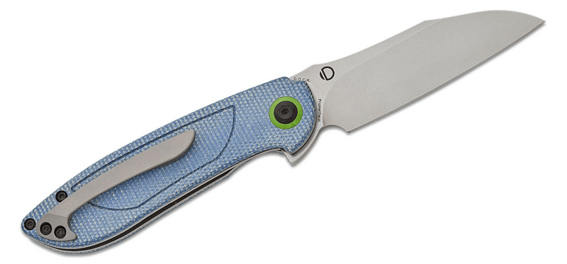 Tenable Prometheus Stonewashed 14C28N, Blue Micarta T1040A3 - KNIFESTOCK