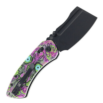 Kansept Korvid V Blackwash D2 Jade G10 with Purple Undead Print TE2030V5 - KNIFESTOCK