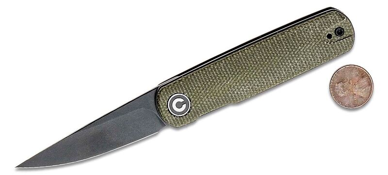 CIVIVI Lumi Zwart Stonewashed/Groene Micarta C20024-1 - KNIFESTOCK