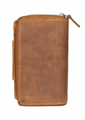 Portofel cu fermoar din piele vintage GreenBurry 1815-25 - KNIFESTOCK