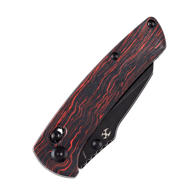 KANSEPT Main Street Black Stonewashed 154CM 0.126&#039;&#039;3.2mm Black and red G-Mascus T1015V5 - KNIFESTOCK