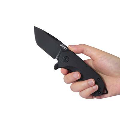 Cubey Campy Nest Liner Lock Edc Flipper Knife Striped Black G10 Handle K203J - KNIFESTOCK