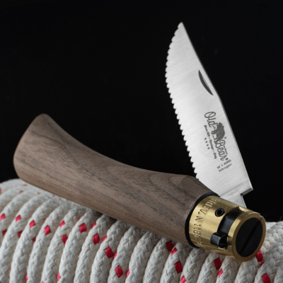 OLD BEAR® XL - STAINLESS STEEL, WALNUT HANDLE, SERRATED BLADE 9337/23_LN - KNIFESTOCK