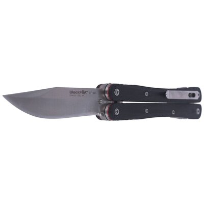 BLACK FOX Balisong, Lame 440 Satinée, Manches G10, BF-501 - KNIFESTOCK