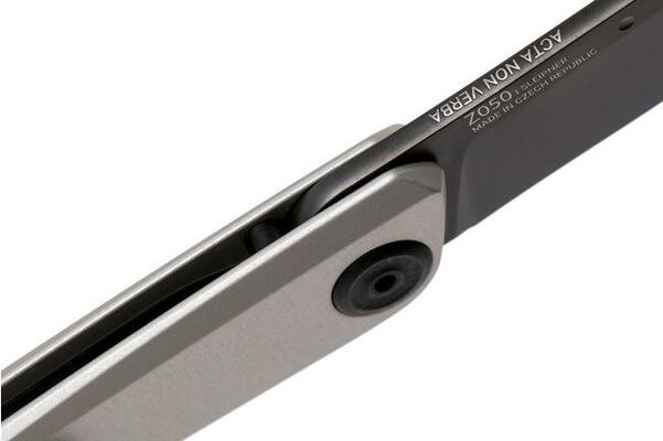 ANV Knives Z050 DLC Black/Plain edge, Dural Silver/Slipjoint - ANVZ050-006 - KNIFESTOCK