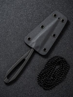 CIVIVI Ostap Hel D-Art Fixed Neck Knife, Black Stonewashed C21001-2 - KNIFESTOCK