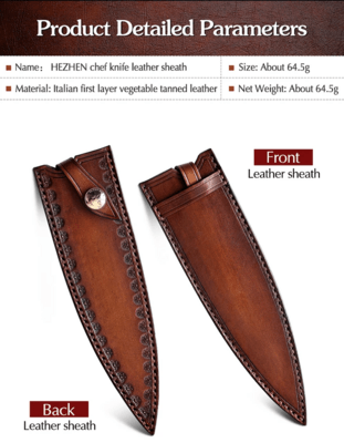 Xinzuo chef knife leather sheath LE01 - KNIFESTOCK