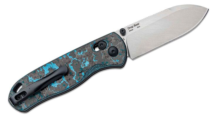 Kizer Azo Drop Bear Folding Knife - Arctic Storm FatCarbon Handles Ki3619A2 - KNIFESTOCK