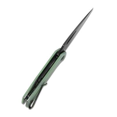 KUBEY Coeus Liner Lock Thumb Open Folding Knife Jade G10 Handle KU122E - KNIFESTOCK