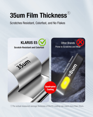 KLARUS Magnetische Taschenlampe, EDC Werkzeuglicht E5 - KNIFESTOCK