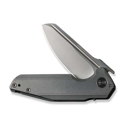 WE StarHawk Gray Titanium Handle Silver Bead Blasted CPM 20CV Blade WE21017-1 - KNIFESTOCK