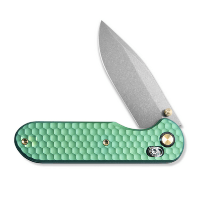 GEO Knife Ethereal Cutter SW M390 Blade SWGreen Ti - KNIFESTOCK
