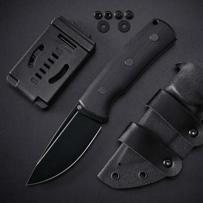 Petrified Fish PFP01F Beluga Fekete Stonewashed N690 Fekete G10 PFP01FDW - KNIFESTOCK