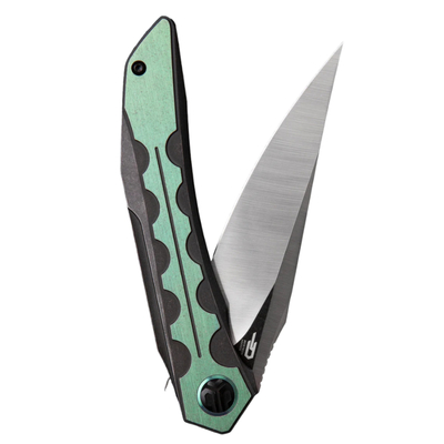 BESTECH SAMARI M390, Satin+Black, Titanium, Black+Green BT2009C - KNIFESTOCK