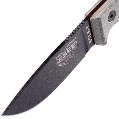 ESEE Knives Model 3, Coyote Brown tuppi, MOLLE Back ja Clip Plate ESEE-3PM-MB - KNIFESTOCK