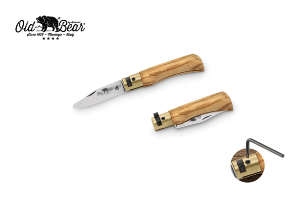 OLD BEAR® XS - STAINLESS STEEL, OLIVE HANDLE, ROUNDED TIP BLADE 9351/15_LU - KNIFESTOCK