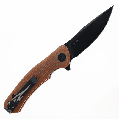 Petrified Fish PF949X Warrior Black Stonewashed K110 khaki Micarta PF949XKMDW - KNIFESTOCK
