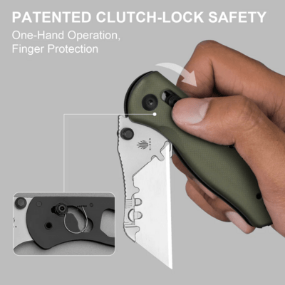 Kizer Drop Bear Utility Azo SK5 &amp; 5Cr15 Olive Green G10 V3619JA6 - KNIFESTOCK