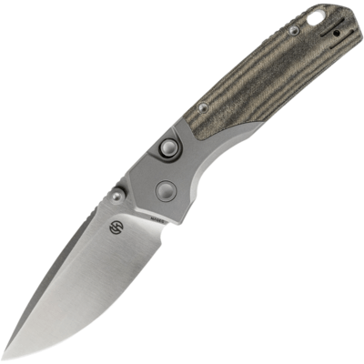 Vosteed Psyop 300 S35VN Satin, Zöld Norplex UltreX™ Micarta &amp; Titán Bolster A - KNIFESTOCK