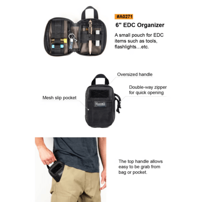 Magforce 7&quot; EDC Organizer - 500D W/P Black #A0272B02 - KNIFESTOCK