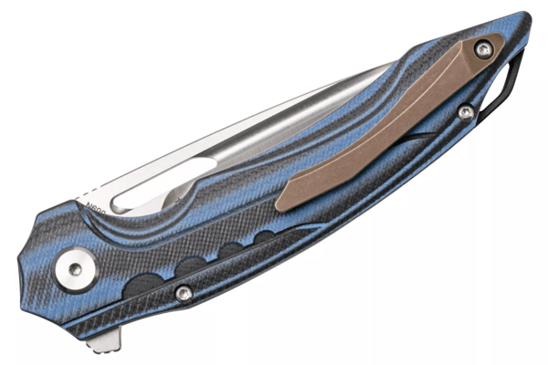 BESTECH ORETTA N690, Stone Wash+Satin, Interlayer with Carbon Fiber and G10 BL02A - KNIFESTOCK