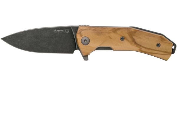 Lionsteel Liner Lock Sleipner Blade PVD+SW blade, OLIVE WOOD handle, IKBS KUR BUL - KNIFESTOCK