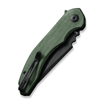 Civivi Bluetick Green Canvas Micarta HandleBlack Stonewashed 14C28N BladeNested Liner Lock C23050- - KNIFESTOCK