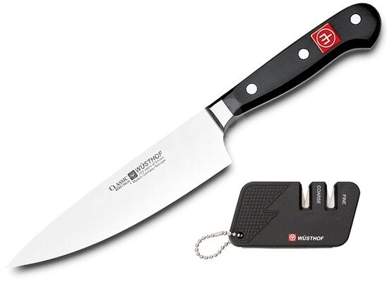 WUSTHOF set CLASSIC Koksmes 16 cm + gratis zakmes slijper - KNIFESTOCK